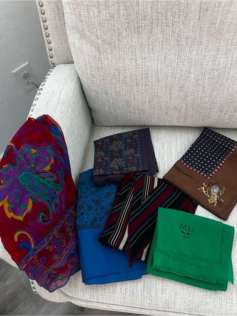 Assorted Scarves - Evan Piccone, Ralph Lauren and Weill Paris.